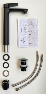 Mitigeur lavabo haut noir Nytia EUROSANIT