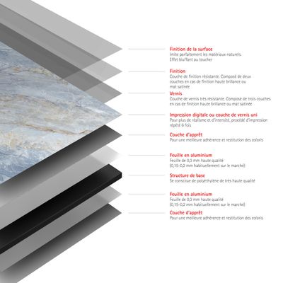 Panneau mural de douche 100x210 cm marbre bleu DécoDesign Softtouch - SCHULTE