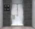 Porte de douche coulissante 120x195 cm profilé chrome verre sérigraphié 6 mm Serenity - OCEA