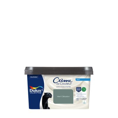 Peinture crème de couleur Vert Céladon mat 2,25L - DULUX VALENTINE