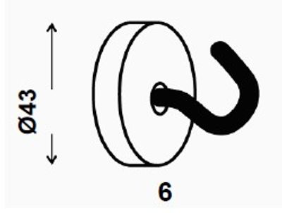 Crochets aimant néodyme diamètre 43 mm par 2 CQFD