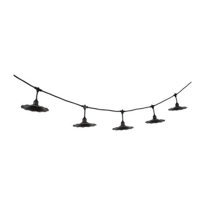 Guirlande lumineuse extérieur E27 6m Musette noir IP44 25W - COREP