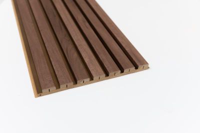 Panneau décoratif MDF 3D Latt Luxx castle oak sur fond bronze - Lot de 2 - 20 x 287 x 2500 mm - AJ TIMBER