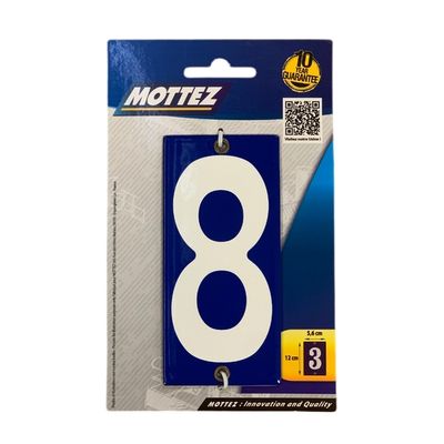 Plaque numéro de maison 8 MOTTEZ