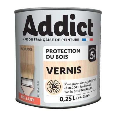 Vernis bois brillant incolore 250 mL - ADDICT