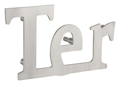Lettre Ter à visser hauteur 80 mm inox THIRARD