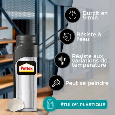 Pâte à réparer 100% colle tube 64 g - PATTEX