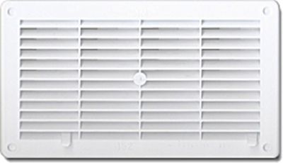 Grille d'aération rectangulaire blanc bi-réglable 250 mm x 146 mm  AUTOGYRE