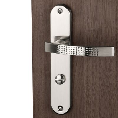 Poignées de porte sur plaques à condamnation Audace nickel mat ALPERTEC