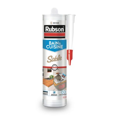 Mastic Silicone Bain & Cuisine Pure Sable 280 ml RUBSON