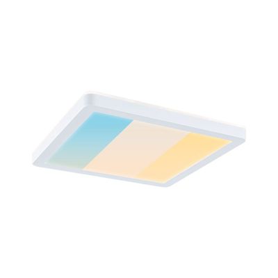 Plafonnier LED salle de bain IP44 1160 lumens lumière blanc variable 19x19cm Blanc - Atria Shine PAULMANN