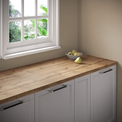 Plan de travail décor chêne sauvage 1850 x 640 x 38 mm FAB 