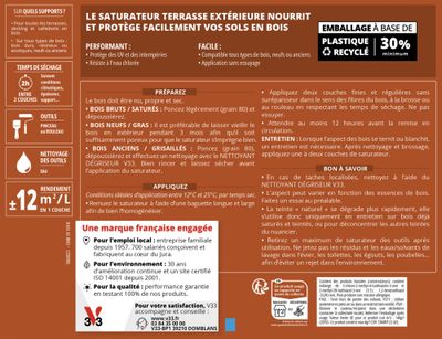 Saturateur pour terrasses naturel mat 5 L V33