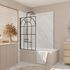 Pare-baignoire rabattable avec profilés noir mat 75x130 cm Garden AURLANE