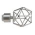 Embout déco géometrique en métal diam 28 mm Finition Chrome mat- MOBOIS
