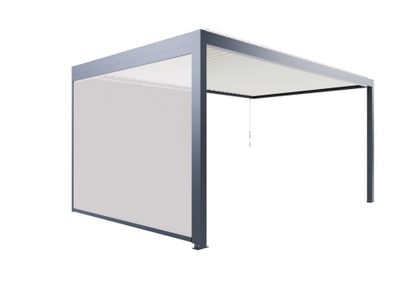 Store latéral zippé pour pergola murale SOFIA gris 3,08 m - ORIAL