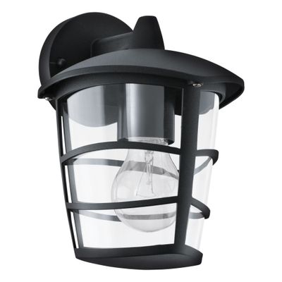 Applique extérieur descendante E27 Aloria noir IP44 60W - EGLO