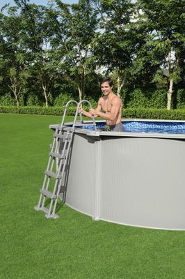 Piscine hors sol hexagonale tubulaire Ø 300 cm hauteur 120 cm - BESTWAY