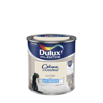 Peinture Crème de Couleur Lin Clair mat 0,5 L - DULUX VALENTINE