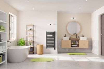 Sèche-serviettes à inertie fluide connecté ACTIBAIN 500W noir - NOIROT