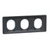 Plaque de finition 3 postes horizontale anthracite - Ovalis SCHNEIDER ELECTRIC