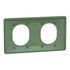Plaque de finition 2 postes horizontal vert fôret - Ovalis SCHNEIDER ELECTRIC