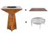 Brasero de cuisson G1 BASIC corten avec plaque plancha, grille et couvercle de protection ARTISS