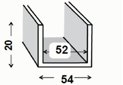 NEZ DE CLOISON PVC BLANC 20X54X20MM 2,60M CQFD