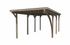 Carport simple -  606 Imprégné avec arc - 311 x 116 cm - toit PVC Livraison gratuite domicile WEKA