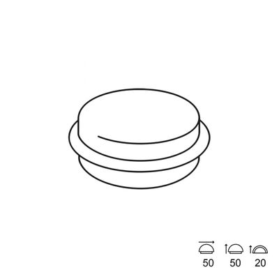 Butée de porte métal effet bois adhésive diamètre 50 mm REI