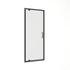 Porte de douche pivotante 90x200 cm profilé noir verre transparent 8 mm Signature - OCEA