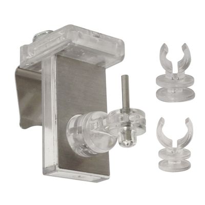 Support à clipser pour tringle de vitrage Finition Chromé par 2 - MOBOIS