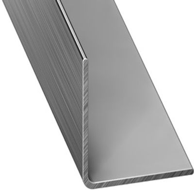 Cornière égale PVC coloris inox 20 x 20 mm 2 m CQFD