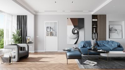 Bloc-porte aluminium blanc style Atelier H.204 x l.83 cm avec vitrage verre clair poussant droit - OPTIMUM