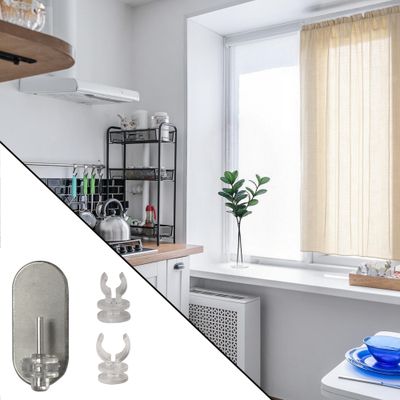 Piton adhésif 3 en 1 en PVC Finition Transparent par 2 - MOBOIS