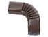 Coude latéral intérieur aluminium marron 60 x 80 mm pour gouttière EDILIANS