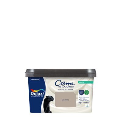 Peinture crème de couleur Gazelle satin 2,25L - DULUX VALENTINE