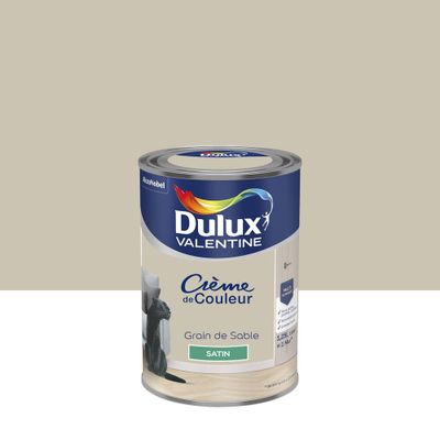 Peinture crème de couleur satin grain de sable 1,25 L- DULUX VALENTINE