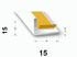 Cornière égale adhésive PVC blanc 15 x 15 mm 2,50 m CQFD