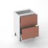 Façades tiroir pour meuble de cuisine Lotus terracotta mat 70 x 60 cm par 2 OFITRES