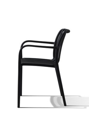 Fauteuil de jardin Bari noir en polypropylène BOCARNEA