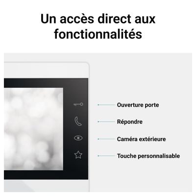 Ecran intérieur supplémentaire 7 pouces blanc pour visiophone WiFi - Easykit with Netatmo LEGRAND