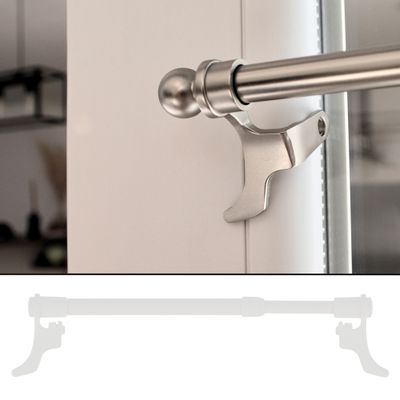 Tringle de vitrage extensible en métal de 40 à 65 cm diam 9 mm Finition Blanc - MOBOIS