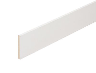 Plinthe bois MDF blanche bords droits - 10 x 68 x 2400 mm - AJ TIMBER