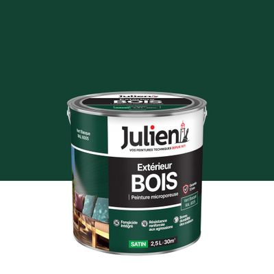 Peinture bois vert Basque RAL 6005 satin 2,5 L - JULIEN