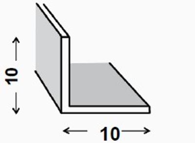 Cornière égale PVC blanc 10 x 10 mm 2,60 m CQFD