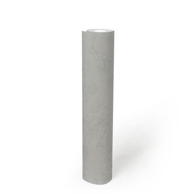 Papier peint expansé vinyle uni Bruxelles gris 53 cm x 10 m AS CREATION