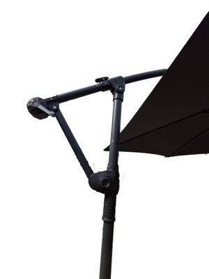 Parasol déporté Uggy diamètre 3 m gris avec pieds à lester PROLOISIRS