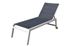 Bain de soleil aluminium blanc et textilène gris HIBISCUS - GIVEX