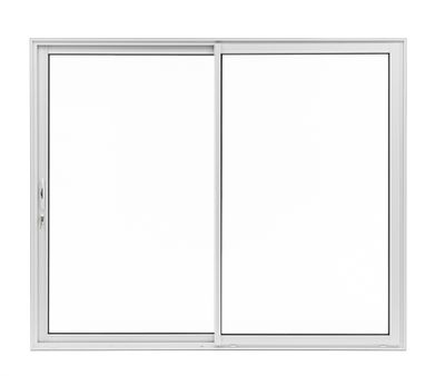 Baie coulissante alu blanc H.2000 x l.2400 mm - Gamme Habitat - CLOSY